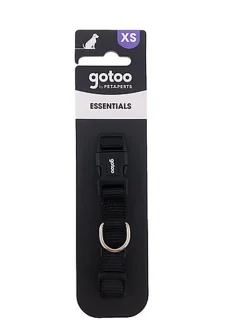 Gotoo - Collier Essentials en Nylon Noir pour Chien