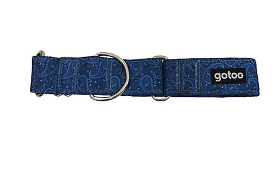 Gotoo - Collier Lévrier Cachemir Bleu pour Chien - 36/50cm