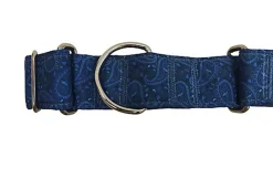 Gotoo - Collier Lévrier Cachemir Bleu pour Chien - 36/50cm