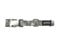 Gotoo - Collier Vichy Gris pour Chien - XXS