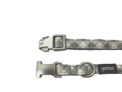 Gotoo - Collier Vichy Gris pour Chien - XXS