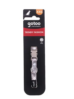 Gotoo - Collier Vichy Gris pour Chien - XXS