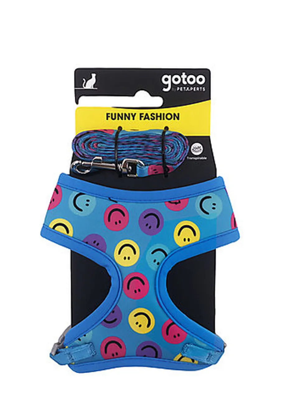 Gotoo - Ensemble Funny de Smileys Bleus pour Chien