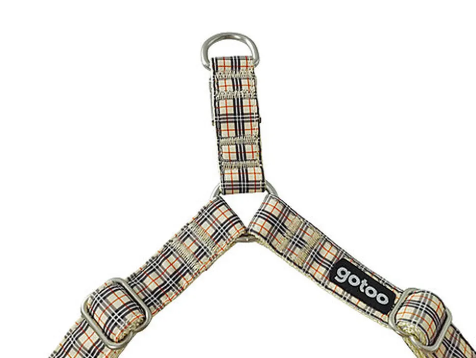 Gotoo - Harnais en Tartan Marron pour Chien