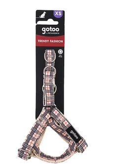 Gotoo - Harnais en Tartan Marron pour Chien