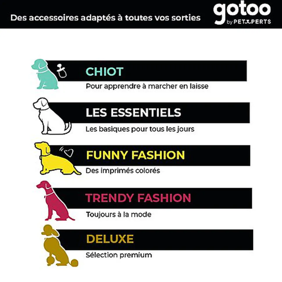 Gotoo - Harnais Essentials en Nylon Premium Orange pour Chien