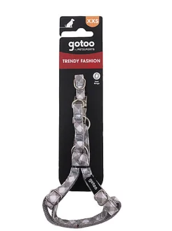 Gotoo - Harnais Vichy Gris pour Chien - XSS