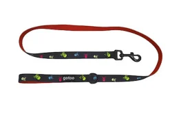 Gotoo - Laisse à Motif Crânes Gris pour Chien - M