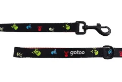 Gotoo - Laisse à Motif Crânes Gris pour Chien - M