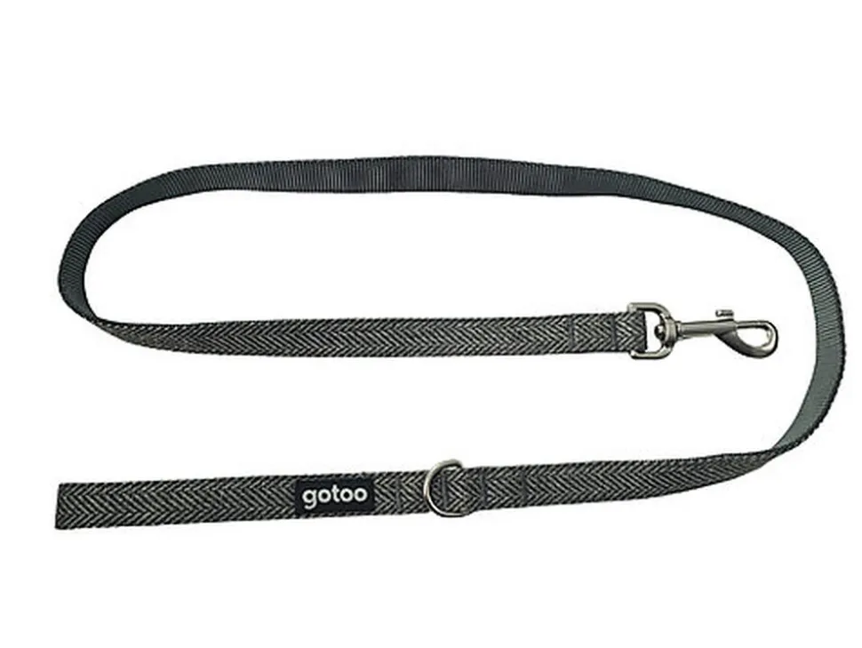Gotoo - Laisse Chevron Gris pour Chien