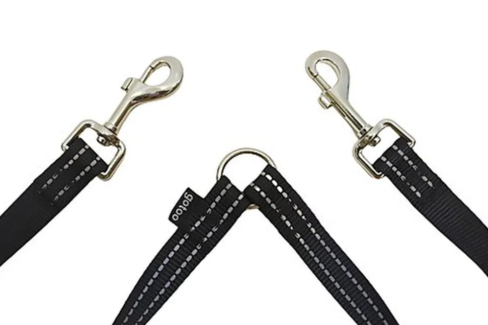 Gotoo - Laisse Essentials Double Noir pour Chien