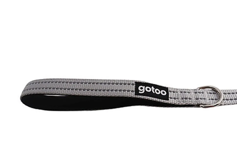 Gotoo - Laisse Essentials en Nylon Premium Gris pour Chien