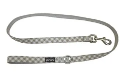 Gotoo - Laisse Vichy Gris pour Chien