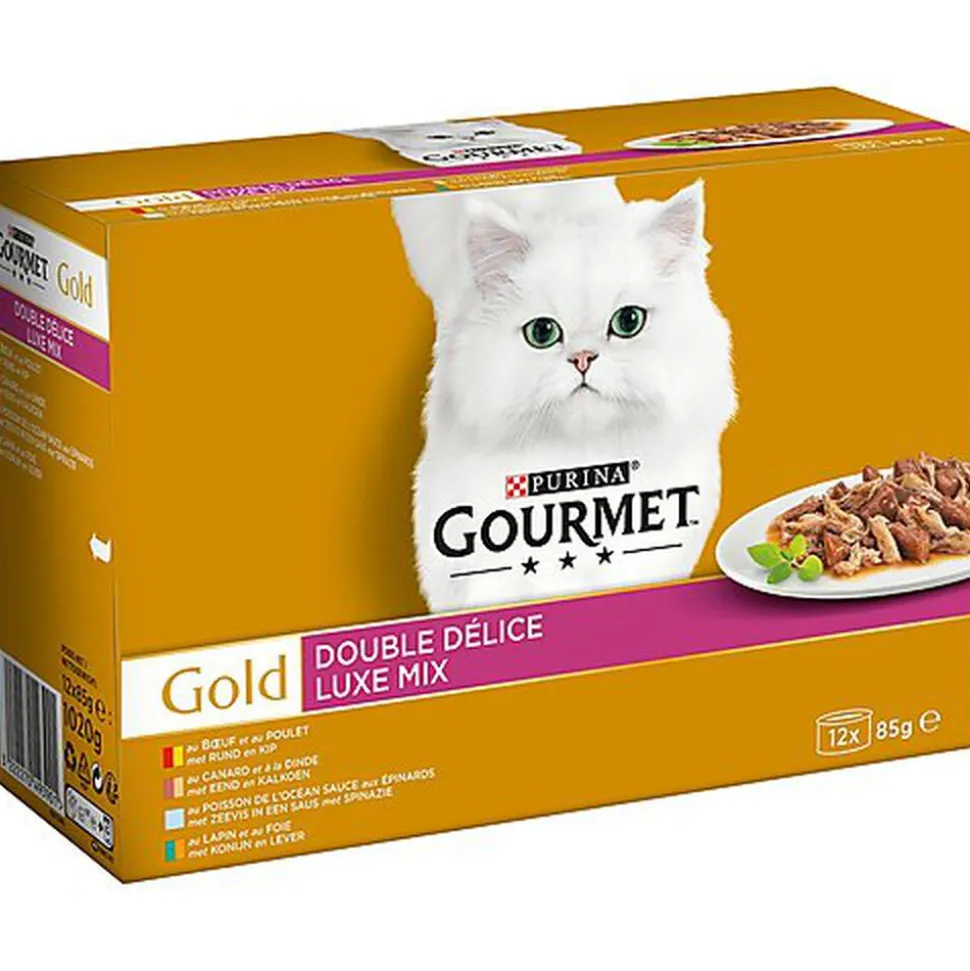 Gourmet - Boîte Gold Double Délice pour Chat - 12x85g
