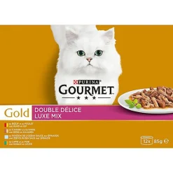 Gourmet - Boîte Gold Double Délice pour Chat - 12x85g