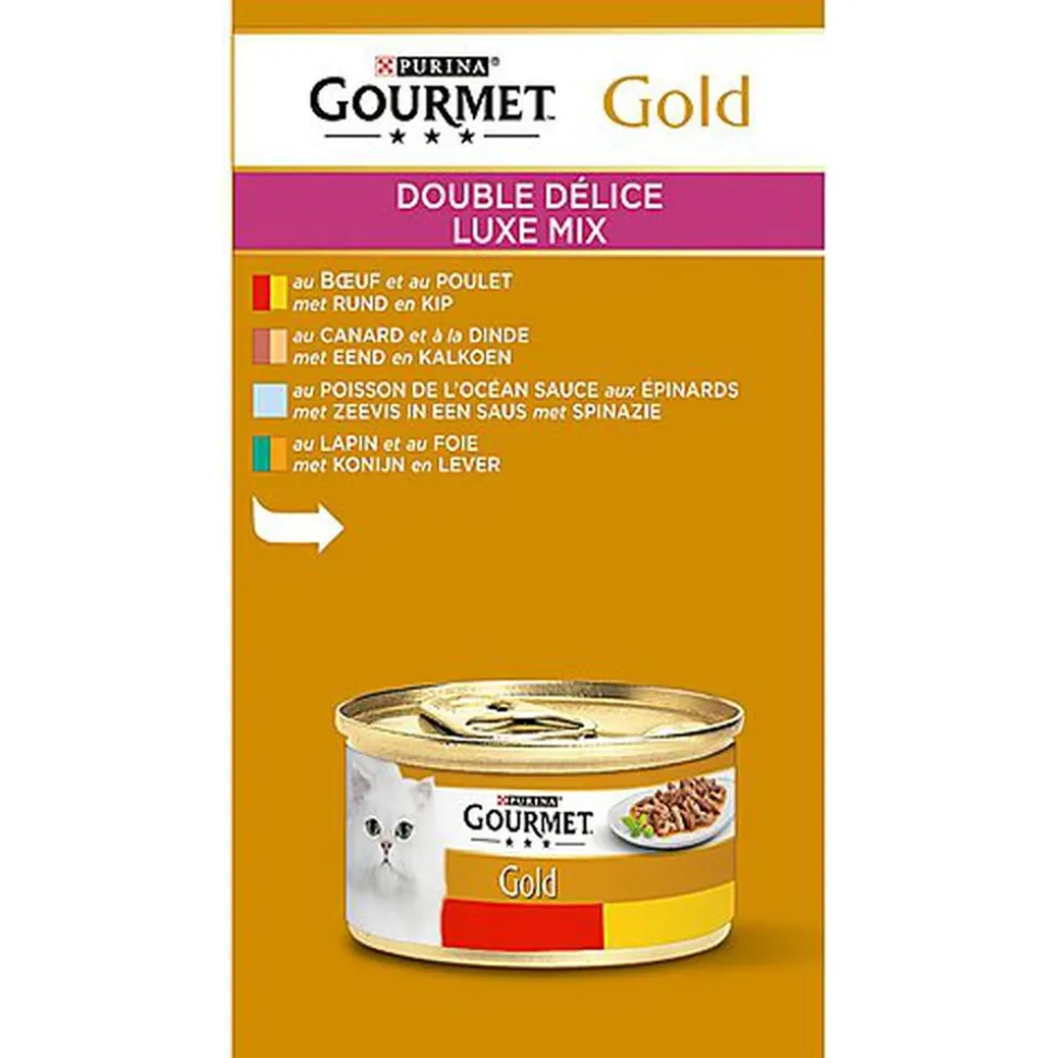 Gourmet - Boîte Gold Double Délice pour Chat - 12x85g