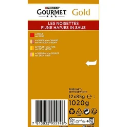 Gourmet - Boîte Gold Les Noisettes pour Chat - 12x85g