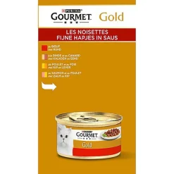 Gourmet - Boîte Gold Les Noisettes pour Chat - 12x85g