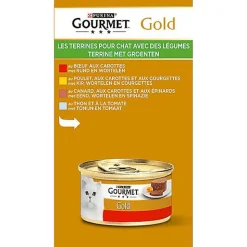 Gourmet - Les Terrines Gold aux aux Légumes pour Chat - 12x85g