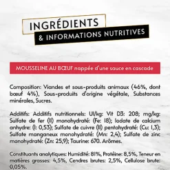 GOURMET - Repas REVELATIONS Mousseline Boeuf nappée de sauce pour Chats - 4X57g