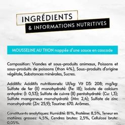 GOURMET - Repas REVELATIONS Mousseline Thon nappée de sauce pour Chats - 4X57g