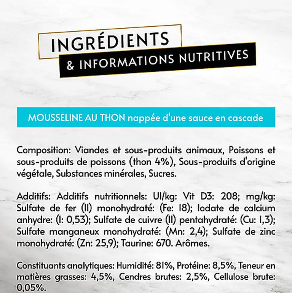 GOURMET - Repas REVELATIONS Mousseline Thon nappée de sauce pour Chats - 4X57g