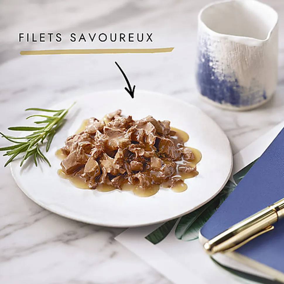 GOURMET - Sachets fraîcheurs PERLE Plaisirs de la Mer pour chats - 4x85g