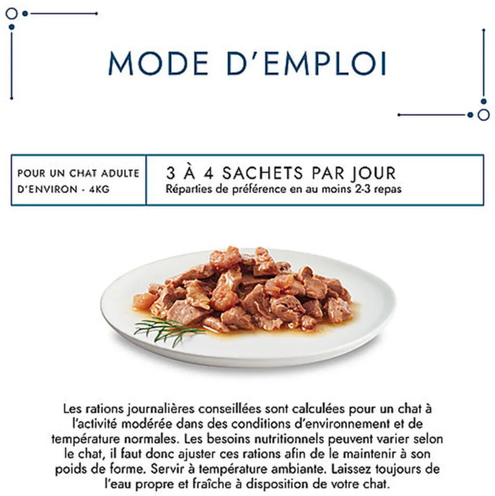 GOURMET - Sachets fraîcheurs PERLE Plaisirs de la Mer pour chats - 4x85g