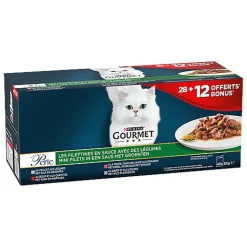 Gourmet -  Sachets Fraîcheur Perle Les Filettines Avec Légumes pour Chat Adultes - 40x85g