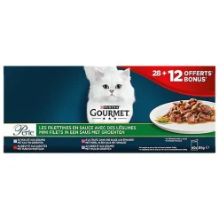 Gourmet -  Sachets Fraîcheur Perle Les Filettines Avec Légumes pour Chat Adultes - 40x85g