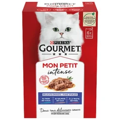 GOURMET - Sachets fraîcheurs MON PETIT aux Poissons pour chats adultes- 6x50g