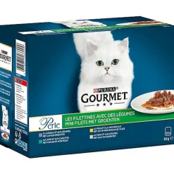 Gourmet - Sachets Perle Les Filettines avec Légumes pour Chat - 12x85g
