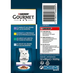 Gourmet - Sachets Perle Les Filettines avec Légumes pour Chat - 12x85g