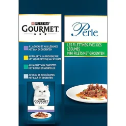 Gourmet - Sachets Perle Les Filettines avec Légumes pour Chat - 12x85g