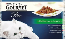 Gourmet - Sachets Perle Les Filettines avec Légumes pour Chat - 4x85g