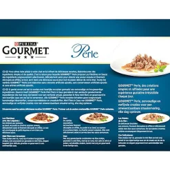 Gourmet - Sachets Perle Les Filettines avec Viandes et Poissons pour Chat - 12x85g