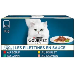 Gourmet - Sachets Repas Les Filettines en Sauce pour Chats - 60x85g