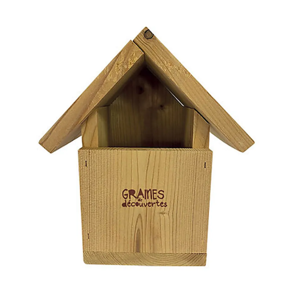Graines de Découverte - NICHOIR TOIT 2 PENTES OUVERTURE CARRE