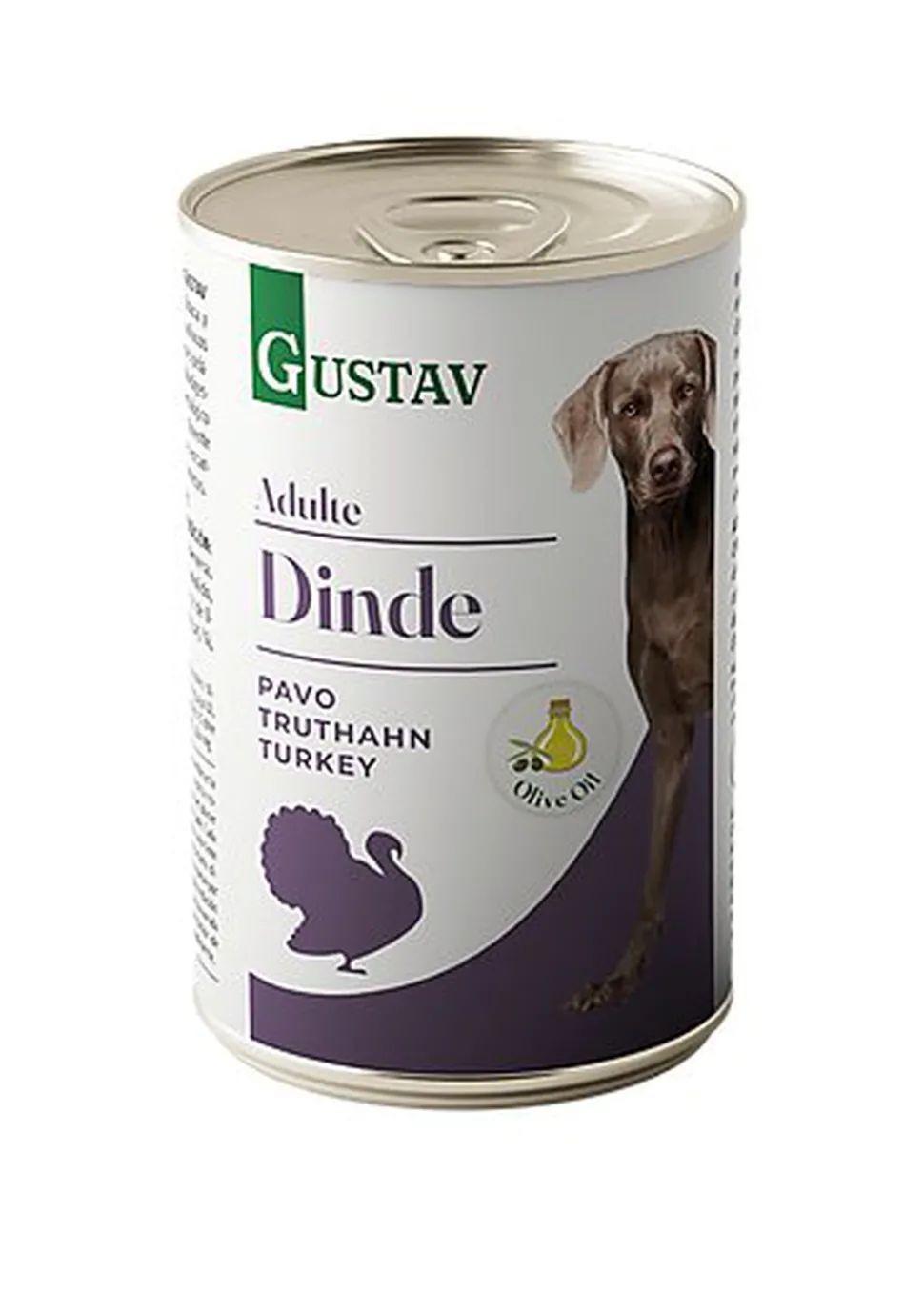 Gustav - Pâtée Adulte à la Dinde pour Chiens - 400g