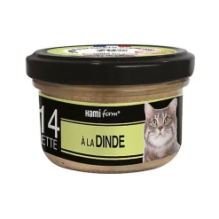 Hamiform - Les Cuisinés N°14 Dinde Poulet Carottes pour Chat - 80g