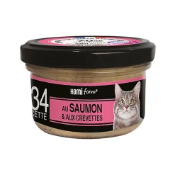 Hamiform - Les Cuisinés N°34 Saumon Crevettes Riz pour Chat - 80g