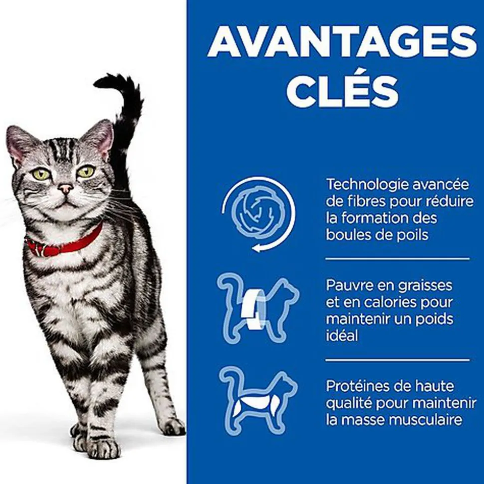 Hill's - Feline Hairball Indoor Adult Poulet pour Chat