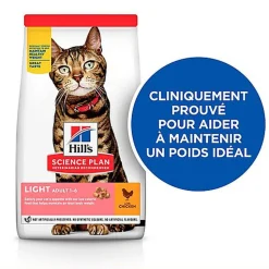 Hill's Science Plan - Adult Light Croquettes Pour Chat Au Poulet -  3kg