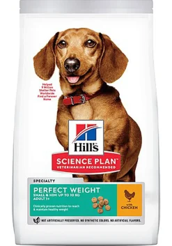 Hill's Science Plan - Adult Perfect Weight Small&Mini Croquettes Pour Petit Chien Au Poulet - 1,5kg
