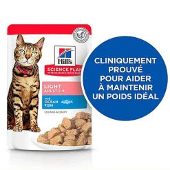 Hill's Science Plan - Adult Light Sachets Repas Pour Chat Poulet Et Poisson  - 12x85g