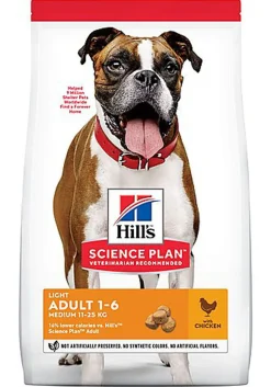 Hill's Science Plan - Adult Light Croquettes Pour Chien Au Poulet  - 12kg