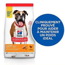 Hill's Science Plan - Adult Light Croquettes Pour Chien Au Poulet  -  2,5kg