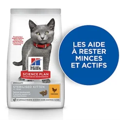 Hill's Science Plan - Croquettes Kitten Sterilised au Poulet pour Chaton