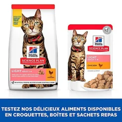 Hill's Science Plan - Croquettes Light Adult Poulet pour Chat