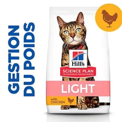 Hill's Science Plan - Croquettes Light Adult Poulet pour Chat